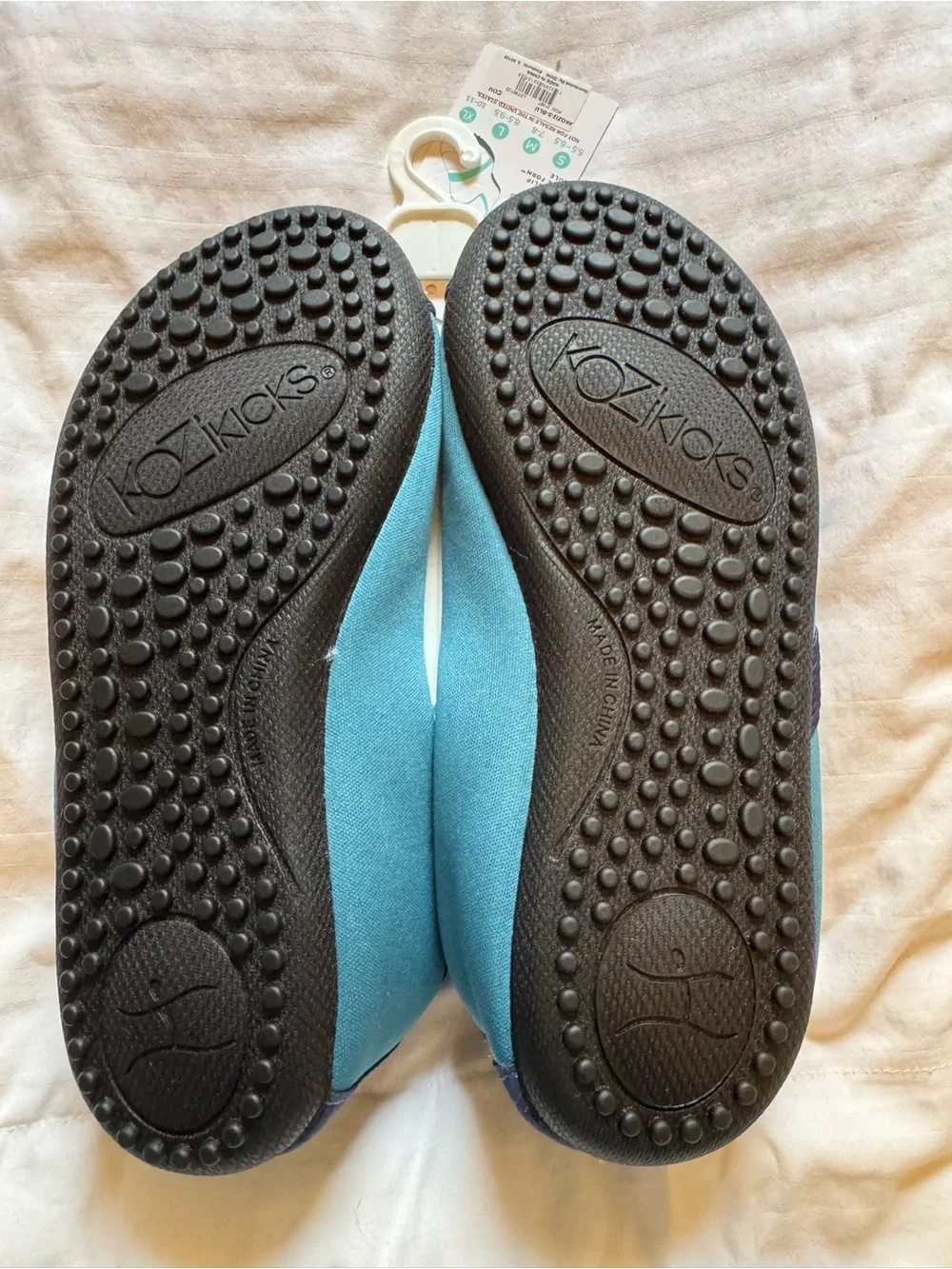 KoziKicks Slippers in Teal and Navy